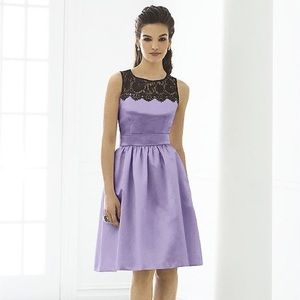 After Six Purple and Lace Top Dress